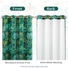 image:imageDriftAway Floral Red Curtains for Bedroom 80 Blackout Thermal Insulated Lined Double Layer Vintage Peacock Printed Pattern Darkening Drapes for Living Room Grommet 2 Panels 52 Inch by 84 Inch RedEmerald Green