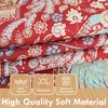 image:imageDriftAway Floral Red Curtains for Bedroom 80 Blackout Thermal Insulated Lined Double Layer Vintage Peacock Printed Pattern Darkening Drapes for Living Room Grommet 2 Panels 52 Inch by 84 Inch RedRed