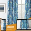 image:imageDriftAway Floral Red Curtains for Bedroom 80 Blackout Thermal Insulated Lined Double Layer Vintage Peacock Printed Pattern Darkening Drapes for Living Room Grommet 2 Panels 52 Inch by 84 Inch RedTeal