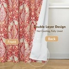 image:imageDriftAway Floral Red Curtains for Bedroom 80 Blackout Thermal Insulated Lined Double Layer Vintage Peacock Printed Pattern Darkening Drapes for Living Room Grommet 2 Panels 52 Inch by 84 Inch RedRed