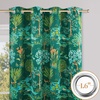 image:imageDriftAway Floral Red Curtains for Bedroom 80 Blackout Thermal Insulated Lined Double Layer Vintage Peacock Printed Pattern Darkening Drapes for Living Room Grommet 2 Panels 52 Inch by 84 Inch RedEmerald Green