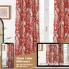 image:imageDriftAway Floral Red Curtains for Bedroom 80 Blackout Thermal Insulated Lined Double Layer Vintage Peacock Printed Pattern Darkening Drapes for Living Room Grommet 2 Panels 52 Inch by 84 Inch RedRed