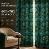 image:imageDriftAway Floral Red Curtains for Bedroom 80 Blackout Thermal Insulated Lined Double Layer Vintage Peacock Printed Pattern Darkening Drapes for Living Room Grommet 2 Panels 52 Inch by 84 Inch RedEmerald Green