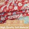 image:imageDriftAway Floral Red Curtains for Bedroom 80 Blackout Thermal Insulated Lined Double Layer Vintage Peacock Printed Pattern Darkening Drapes for Living Room Grommet 2 Panels 52 Inch by 84 Inch RedRed