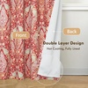 image:imageDriftAway Floral Red Curtains for Bedroom 80 Blackout Thermal Insulated Lined Double Layer Vintage Peacock Printed Pattern Darkening Drapes for Living Room Grommet 2 Panels 52 Inch by 84 Inch RedRed