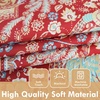 image:imageDriftAway Floral Red Curtains for Bedroom 80 Blackout Thermal Insulated Lined Double Layer Vintage Peacock Printed Pattern Darkening Drapes for Living Room Grommet 2 Panels 52 Inch by 84 Inch RedRed