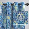 image:imageDriftAway Floral Red Curtains for Bedroom 80 Blackout Thermal Insulated Lined Double Layer Vintage Peacock Printed Pattern Darkening Drapes for Living Room Grommet 2 Panels 52 Inch by 84 Inch RedTeal
