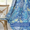 image:imageDriftAway Floral Red Curtains for Bedroom 80 Blackout Thermal Insulated Lined Double Layer Vintage Peacock Printed Pattern Darkening Drapes for Living Room Grommet 2 Panels 52 Inch by 84 Inch RedTeal