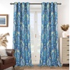 image:imageDriftAway Floral Red Curtains for Bedroom 80 Blackout Thermal Insulated Lined Double Layer Vintage Peacock Printed Pattern Darkening Drapes for Living Room Grommet 2 Panels 52 Inch by 84 Inch RedTeal