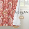 image:imageDriftAway Floral Red Curtains for Bedroom 80 Blackout Thermal Insulated Lined Double Layer Vintage Peacock Printed Pattern Darkening Drapes for Living Room Grommet 2 Panels 52 Inch by 84 Inch RedRed
