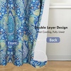 image:imageDriftAway Floral Red Curtains for Bedroom 80 Blackout Thermal Insulated Lined Double Layer Vintage Peacock Printed Pattern Darkening Drapes for Living Room Grommet 2 Panels 52 Inch by 84 Inch RedTeal
