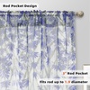 image:imageDriftAway Floral Sheer Curtains for Living Room Purple Flower Printed Light Filtering Curtain Drapes for Bedroom 96 Inches Long 2 Panels Set Rod Pocket Window Treatments Modern Elegant Curtain PurplePattern 2purple