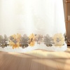 image:imageDriftAway Floral Sheer Curtains for Living Room Purple Flower Printed Light Filtering Curtain Drapes for Bedroom 96 Inches Long 2 Panels Set Rod Pocket Window Treatments Modern Elegant Curtain PurplePattern 7yellow Brown