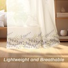 image:imageDriftAway Floral Sheer Curtains for Living Room Purple Flower Printed Light Filtering Curtain Drapes for Bedroom 96 Inches Long 2 Panels Set Rod Pocket Window Treatments Modern Elegant Curtain PurplePattern 2purple