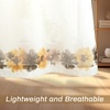 image:imageDriftAway Floral Sheer Curtains for Living Room Purple Flower Printed Light Filtering Curtain Drapes for Bedroom 96 Inches Long 2 Panels Set Rod Pocket Window Treatments Modern Elegant Curtain PurplePattern 7yellow Brown