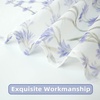 image:imageDriftAway Floral Sheer Curtains for Living Room Purple Flower Printed Light Filtering Curtain Drapes for Bedroom 96 Inches Long 2 Panels Set Rod Pocket Window Treatments Modern Elegant Curtain PurplePattern 2purple