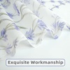 image:imageDriftAway Floral Sheer Curtains for Living Room Purple Flower Printed Light Filtering Curtain Drapes for Bedroom 96 Inches Long 2 Panels Set Rod Pocket Window Treatments Modern Elegant Curtain PurplePattern 2purple