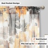 image:imageDriftAway Floral Sheer Curtains for Living Room Purple Flower Printed Light Filtering Curtain Drapes for Bedroom 96 Inches Long 2 Panels Set Rod Pocket Window Treatments Modern Elegant Curtain PurplePattern 7yellow Brown
