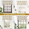 image:imageDriftAway Freda Jacobean Floral Linen Blend Blackout Thermal Insulated Energy Saving Privacy Window Linen Curtain Valance Rod Pocket 2 Layers 2 Pack 52 Inch by 14 Inch Plus 2 Inch Header TaupeTaupe