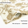 image:imageDriftAway Freda Jacobean Floral Linen Blend Blackout Thermal Insulated Energy Saving Privacy Window Linen Curtain Valance Rod Pocket 2 Layers 2 Pack 52 Inch by 14 Inch Plus 2 Inch Header TaupeTaupe