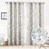 image:imageDriftAway Gray Floral Curtains for Bedroom 84 Inch Length Blue and White Flower Branch Printed Pattern Room Darkening Thermal Insulated Grommet Drapes for Living Room 2 Panels Gray Blue and WhiteBlue Gray