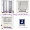image:imageDriftAway Harper Ink Floral Pattern Window Treatment Valance Curtain Living Room Bedroom Dining Room Rod Pocket 52 Inch by 18 Inch Plus 2 Inch Header Watercolor Painting BeigeLavenderGray