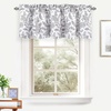 image:imageDriftAway Isla Paisley Floral Pattern Blackout Thermal Insulated Window Curtain Valance Rod Pocket 52 Inch by 18 Inch Plus 2 Inch Header Gray