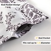 image:imageDriftAway Isla Paisley Floral Pattern Blackout Thermal Insulated Window Curtain Valance Rod Pocket 52 Inch by 18 Inch Plus 2 Inch Header Gray