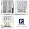 image:imageDriftAway Isla Paisley Floral Pattern Blackout Thermal Insulated Window Curtain Valance Rod Pocket 52 Inch by 18 Inch Plus 2 Inch Header Gray