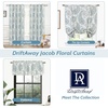 image:imageDriftAway Jacob Linen Blend Blackout Valance for Kitchen 18 Inch Length Scroll Floral Paisley Printed Lined Rod Pocket Room Darkening Linen Curtain Valance for Living Room 52x18 Inch Blue GreenBlue Green