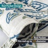 image:imageDriftAway Jacob Linen Blend Blackout Valance for Kitchen 18 Inch Length Scroll Floral Paisley Printed Lined Rod Pocket Room Darkening Linen Curtain Valance for Living Room 52x18 Inch Blue GreenBlue Green