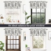 image:imageDriftAway Jacob Linen Blend Blackout Valance for Kitchen 18 Inch Length Scroll Floral Paisley Printed Lined Rod Pocket Room Darkening Linen Curtain Valance for Living Room 52x18 Inch Blue GreenBlack