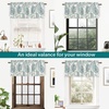 image:imageDriftAway Jacob Linen Blend Blackout Valance for Kitchen 18 Inch Length Scroll Floral Paisley Printed Lined Rod Pocket Room Darkening Linen Curtain Valance for Living Room 52x18 Inch Blue GreenBlue Green
