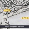image:imageDriftAway Jacob Linen Blend Blackout Valance for Kitchen 18 Inch Length Scroll Floral Paisley Printed Lined Rod Pocket Room Darkening Linen Curtain Valance for Living Room 52x18 Inch Blue GreenBlack