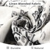 image:imageDriftAway Jacob Linen Blend Blackout Valance for Kitchen 18 Inch Length Scroll Floral Paisley Printed Lined Rod Pocket Room Darkening Linen Curtain Valance for Living Room 52x18 Inch Blue GreenBlack