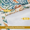 image:imageDriftAway Jacob Linen Blend Blackout Valance for Kitchen 18 Inch Length Scroll Floral Paisley Printed Lined Rod Pocket Room Darkening Linen Curtain Valance for Living Room 52x18 Inch Blue GreenOrange Sage