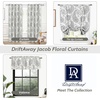 image:imageDriftAway Jacob Linen Blend Blackout Valance for Kitchen 18 Inch Length Scroll Floral Paisley Printed Lined Rod Pocket Room Darkening Linen Curtain Valance for Living Room 52x18 Inch Blue GreenBlack