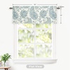 image:imageDriftAway Jacob Linen Blend Blackout Valance for Kitchen 18 Inch Length Scroll Floral Paisley Printed Lined Rod Pocket Room Darkening Linen Curtain Valance for Living Room 52x18 Inch Blue GreenBlue Green