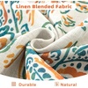 image:imageDriftAway Jacob Linen Blend Blackout Valance for Kitchen 18 Inch Length Scroll Floral Paisley Printed Lined Rod Pocket Room Darkening Linen Curtain Valance for Living Room 52x18 Inch Blue GreenOrange Sage