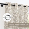 image:imageDriftAway Julia 100 Blackout Curtains Grommet 2 Panels W52xL84 BeigeLinen Camel Beige