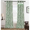 image:imageDriftAway Julia 100 Blackout Curtains Grommet 2 Panels W52xL84 BeigeLinen Loden Green