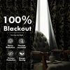 image:imageDriftAway Julia 100 Blackout Curtains Grommet 2 Panels W52xL84 BeigeLinen Loden Green