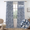 image:imageDriftAway Julia 100 Blackout Curtains Grommet 2 Panels W52xL84 BeigeLinen Navy