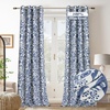 image:imageDriftAway Julia 100 Blackout Curtains Grommet 2 Panels W52xL84 BeigeLinen Navy
