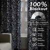 image:imageDriftAway Julia 100 Blackout Curtains Grommet 2 Panels W52xL84 BeigeLinen Navy