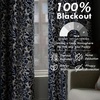 image:imageDriftAway Julia 100 Blackout Curtains Grommet 2 Panels W52xL84 BeigeLinen Navy