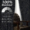 image:imageDriftAway Julia 100 Blackout Curtains Grommet 2 Panels W52xL84 BeigeLinen Navy