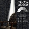 image:imageDriftAway Julia 100 Blackout Curtains Grommet 2 Panels W52xL84 BeigeLinen Navy