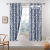 image:imageDriftAway Julia 100 Blackout Curtains Grommet 2 Panels W52xL84 BeigeLinen Navy