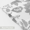 image:imageDriftAway Julia Room Darkening Window Treatment for Bay Window Knife Edge Swag Curtain Valance Watercolor Blooming Floral for Kitchen Tier Curtain Living Room Bathroom Rod Pocket 2 Panels W36xL35 Gray